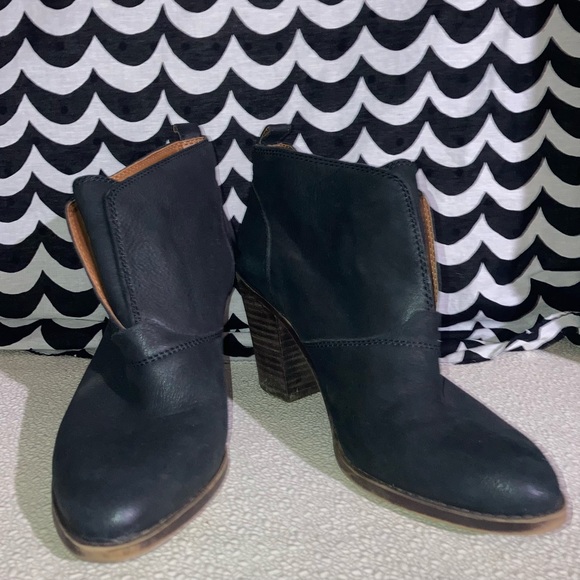Lucky Brand stacked heel booties sz 10 - Picture 7 of 7